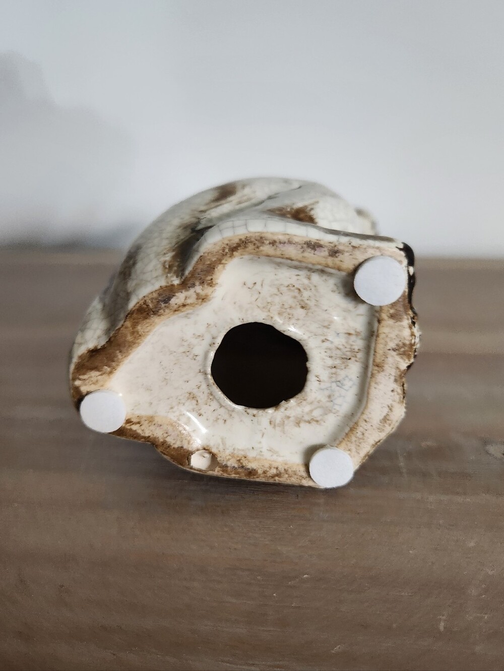 Rustic Crackle Glaze Ceramic Rabbit Bunny Figurine Farmhouse Decor 8in Farm Barn - Picture 10 of 11